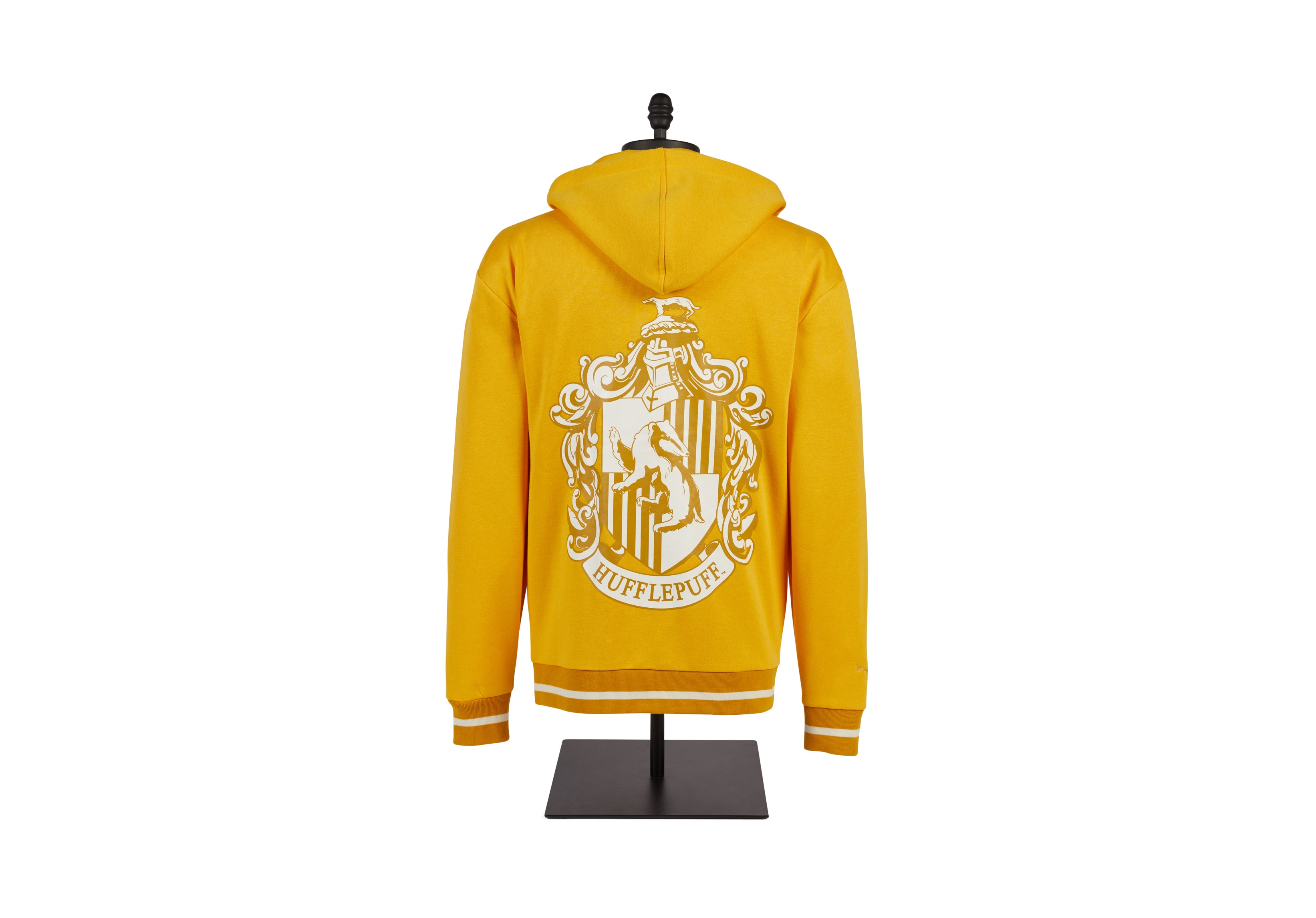 HUFFLEPUFF TONAL CREST ZIP FRONT HOODIE Harry Potter The Exhibition